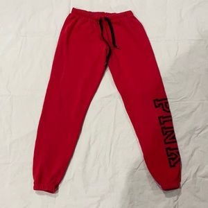 Red PINK sweatpants